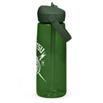 Flip straw water bottle