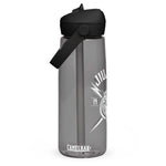 Flip straw water bottle