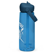 Flip straw water bottle