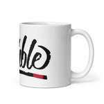 white glossy mug
